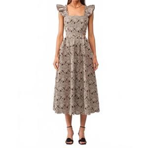 NEW SOFIA THE LABEL fallin' for floral dress in brown